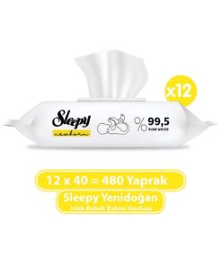 Sleepy Yenidoğan Islak Bebek Havlusu 12x40 (480 YAPRAK)