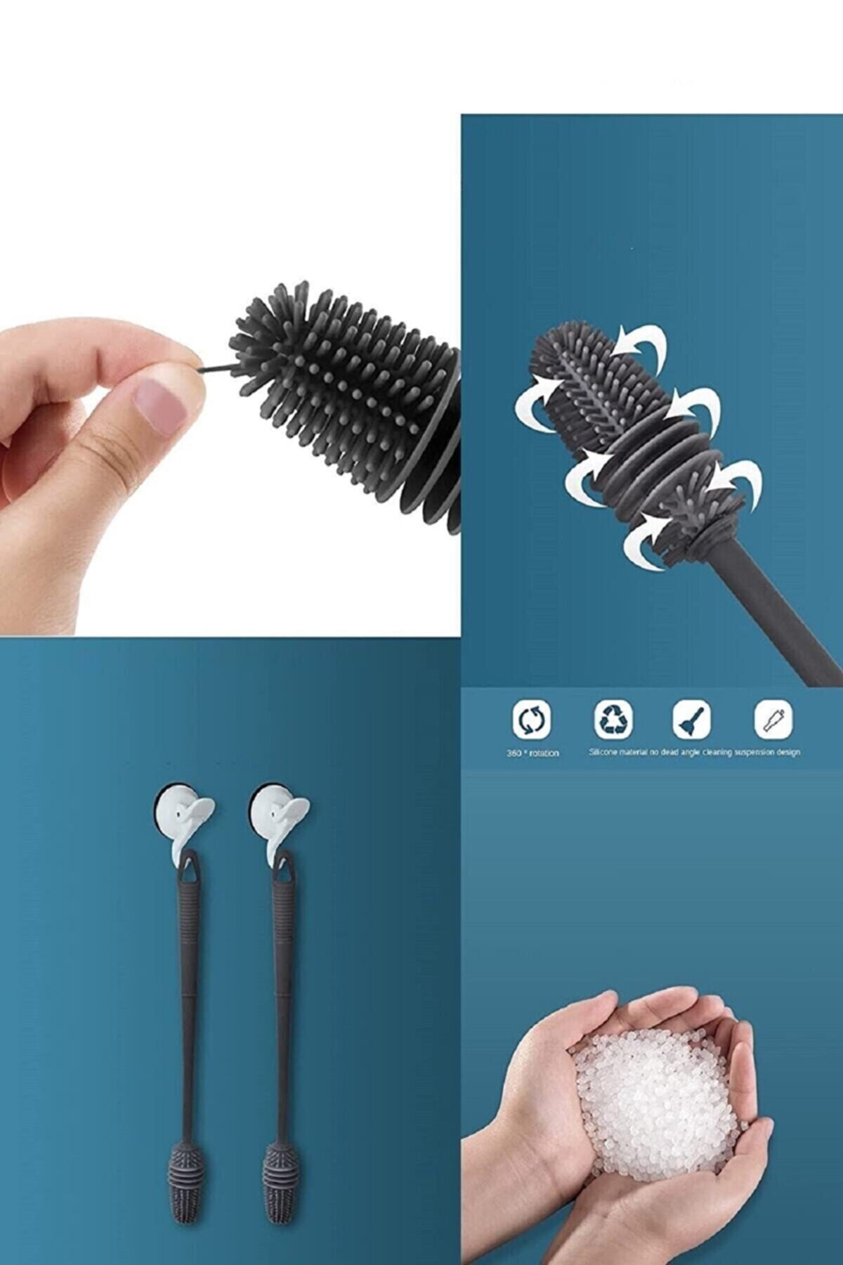 MorBebe Baby Ultra Lüx Biberon Ve Şişe Temizleme Fırçası Bpa - Görsel 3