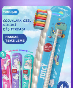 Splat Juicy Lab Unicorn Magic Çocuk Diş Fırçası 4+ Yumuşak Gümüş İyonlu