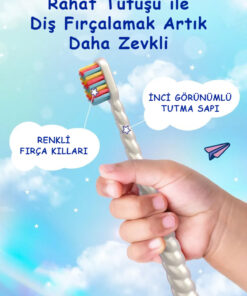 Splat Juicy Lab Unicorn Magic Çocuk Diş Fırçası 4+ Yumuşak Gümüş İyonlu - Görsel 3