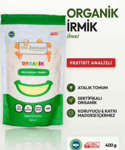 Soul Kitchen Organik Ürünler Organik Sertifikalı İnce İrmik Kilitli Ambalaj 400 g Bebek Beslenmesine Uygun