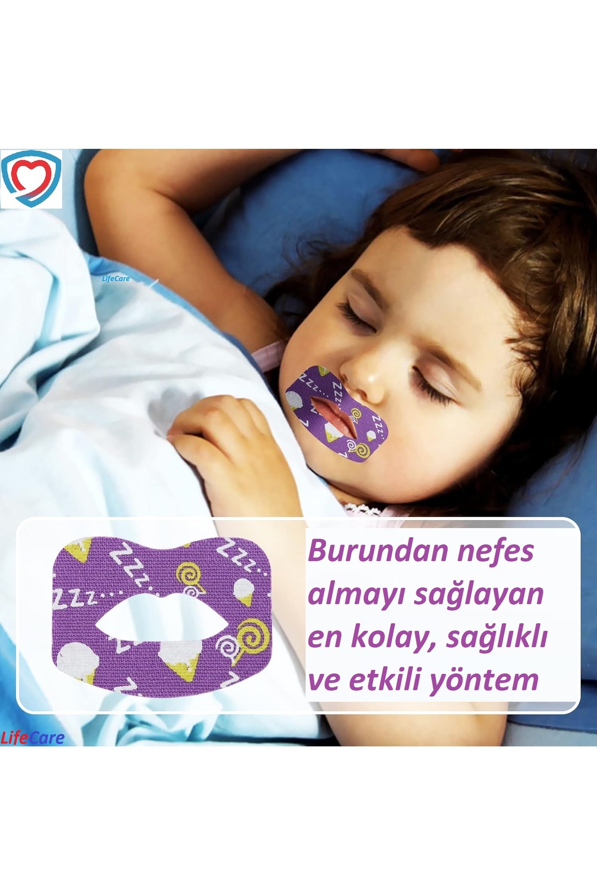 Sleep strips Ağız Kapama Bandı Çocuk Boy 10'lu Kutu 3-8 Yaş Arası - Görsel 3