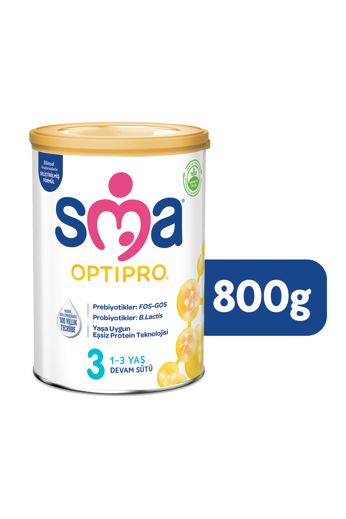 SMA 3 Optipro Probiyotik Devam Sütü 800 gr X 3 Adet - Görsel 3