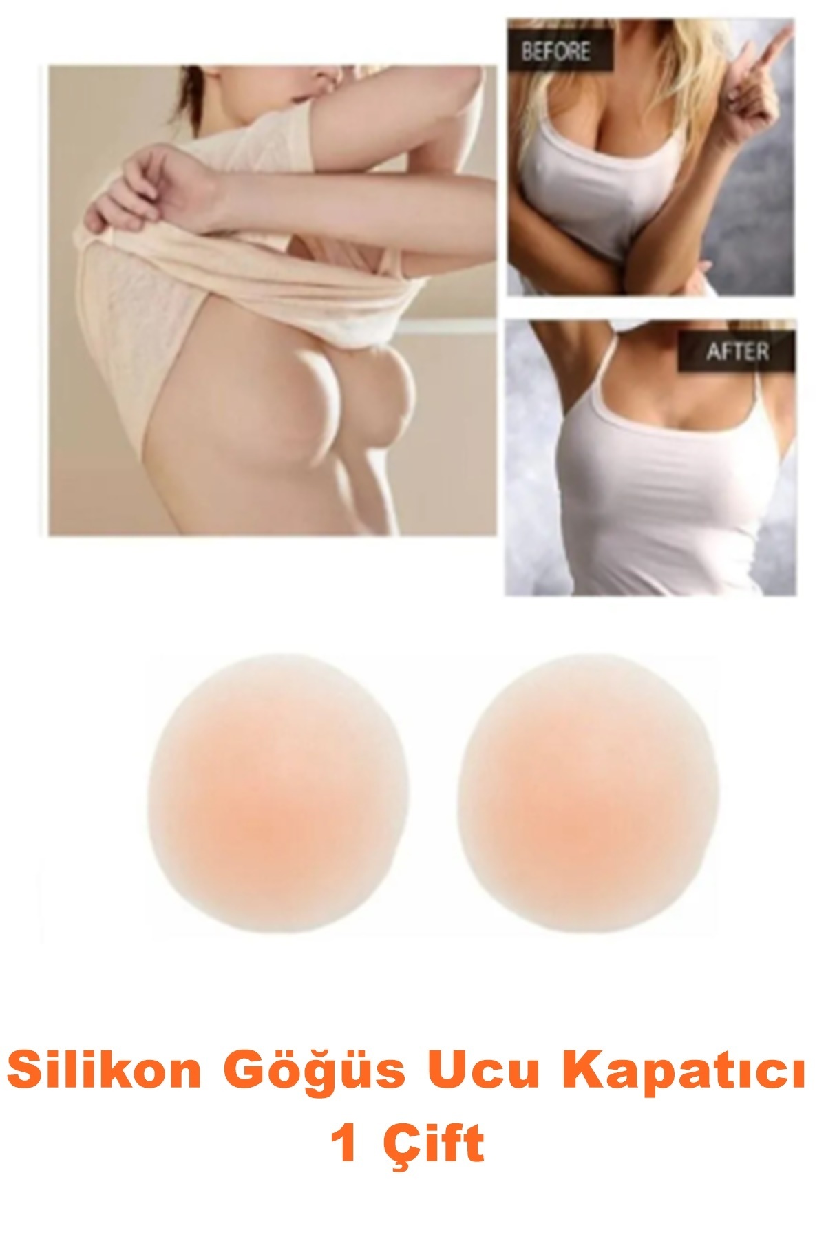 AYGÖREN HOME 1 Çift Silikon Göğüs Ucu Gizleyici Ve Kapatıcı Kadın Meme Ucu Kapatıcı Gizleyici Aparat Nipple Pad