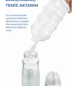 Babyjem Katlı Toz Mama Kabı Beyaz - Görsel 3
