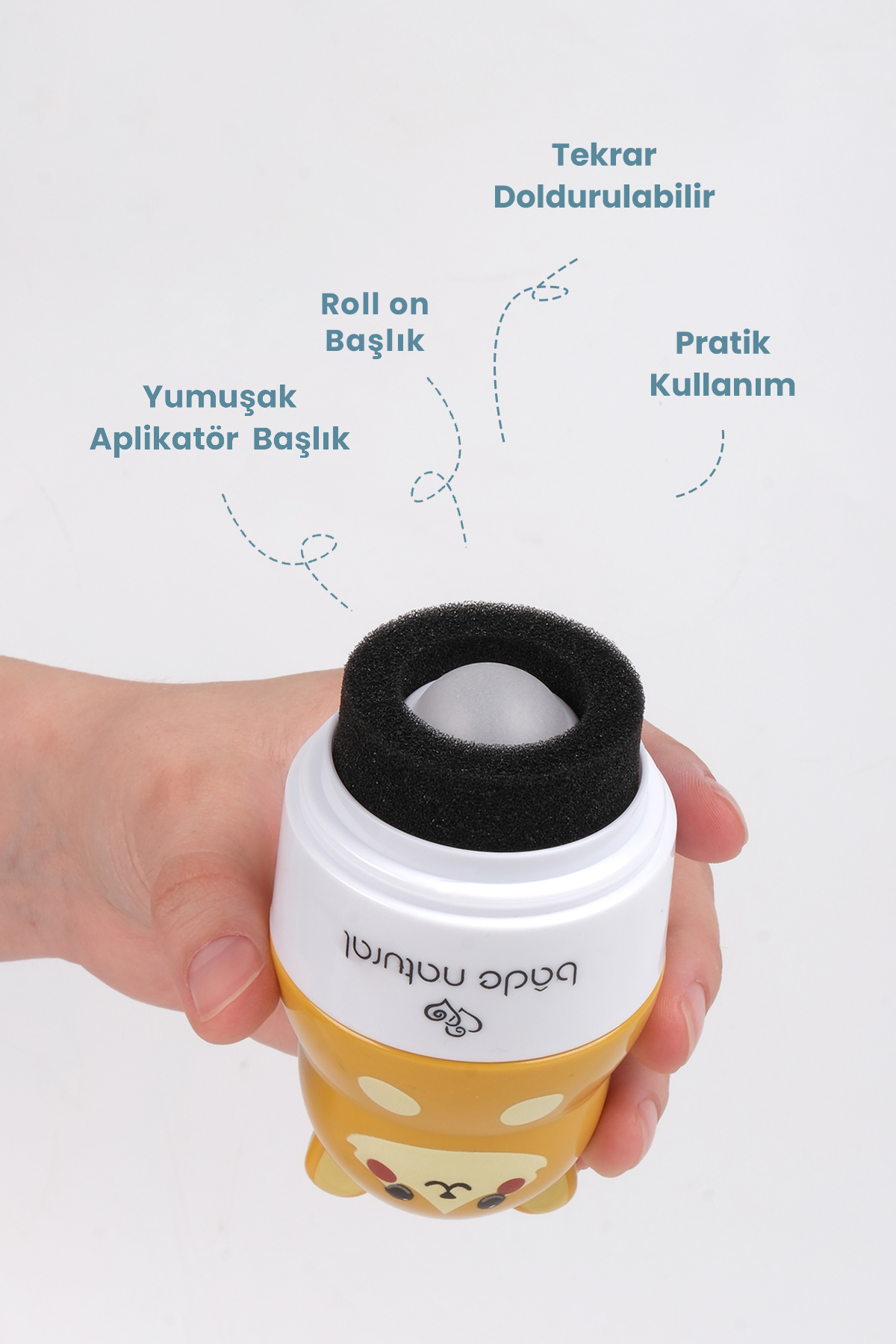 Bade Natural Çocuk Güneş Koruyucu Losyon 50+ SPF 0 Doğal Refill Paket + Kedi Figürlü Aplikatör Set - Görsel 3