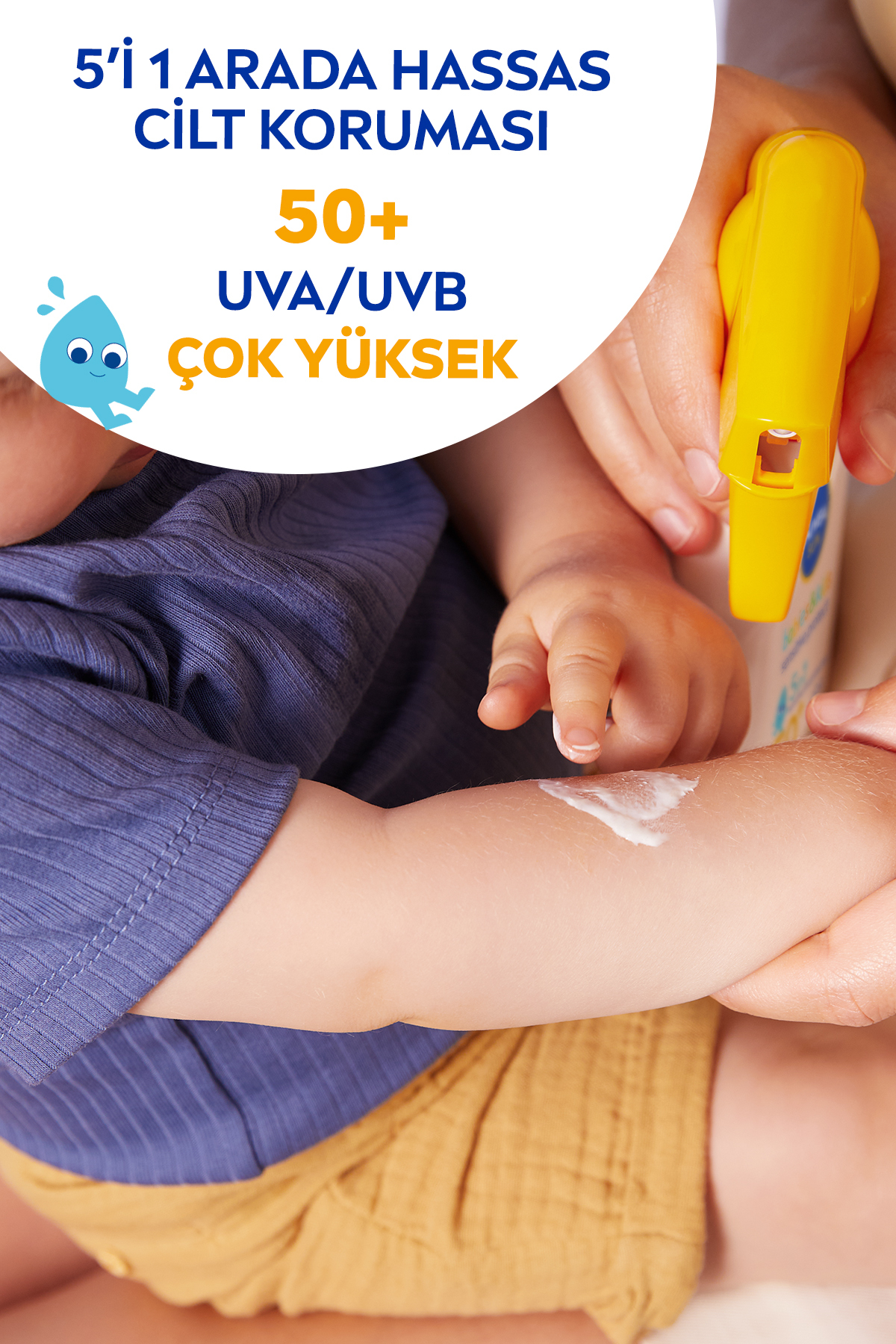NIVEA SUN SPF50+Çocuk,Bebek İçin Çok Yüksek Korumalı Güneş Spreyi 250 ml,Hassas Cilde Özel,Parfüm İçermez - Görsel 3