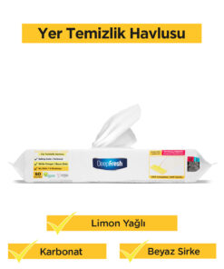 Deep Fresh İz Bırakmaz Mop Uyumlu Yer Temizleme Havlusu 50 Yaprak | Limon Yağlı |