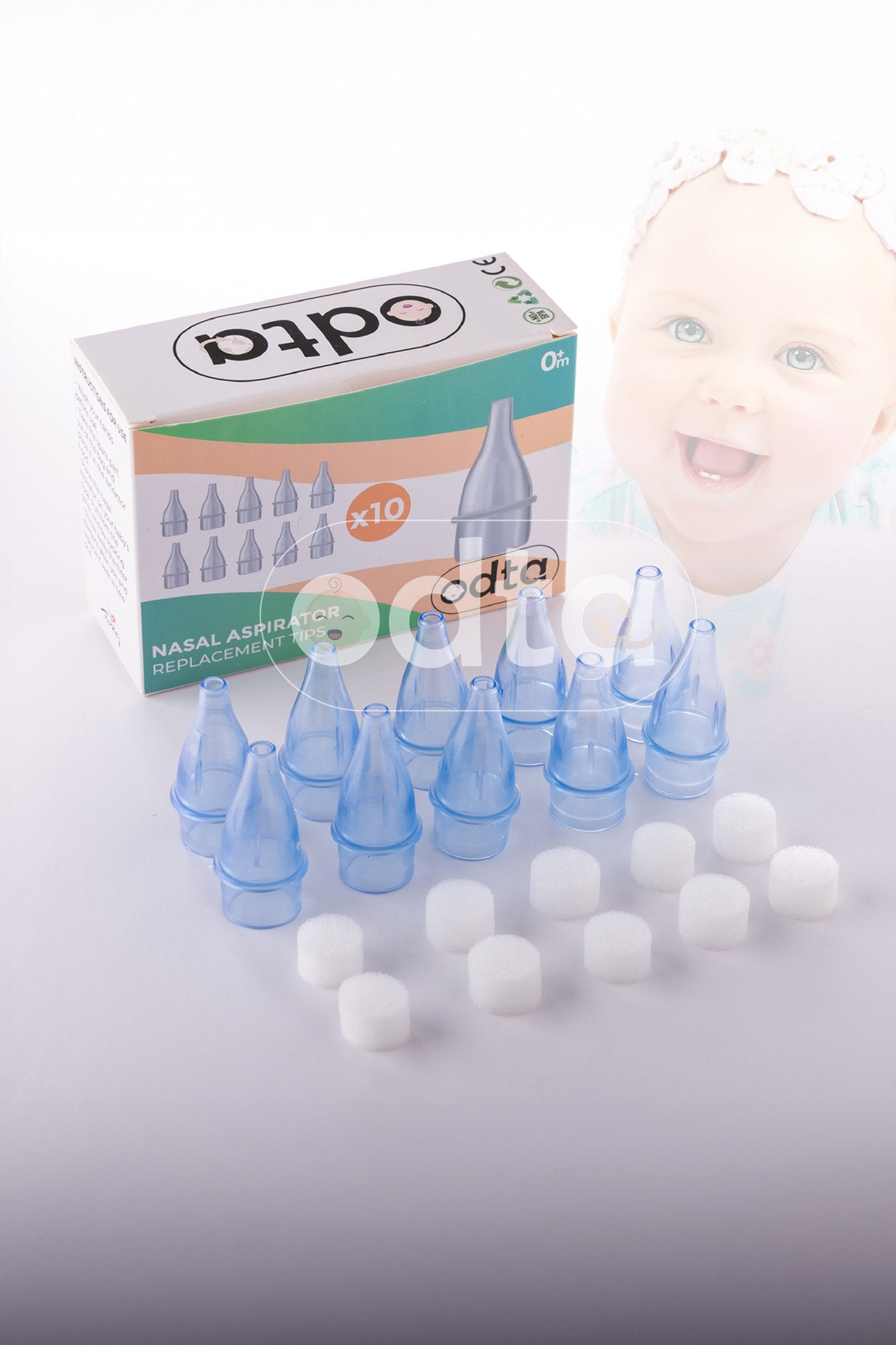 ODTA Tüm Markalarla Uyumlu Bebek Burun Aspiratörü Yedek Ucu | Nazal Aspiratör Ucu 10 Adet | Bpa Free