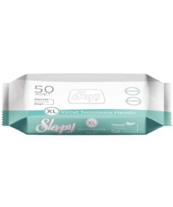 Sleepy Hasta Vücut Temizleme Islak Mendil Havlu 50 Yaprak XL (6 Lı Set) - Görsel 3