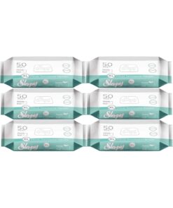 Sleepy Hasta Vücut Temizleme Islak Mendil Havlu 50 Yaprak XL (6 Lı Set)
