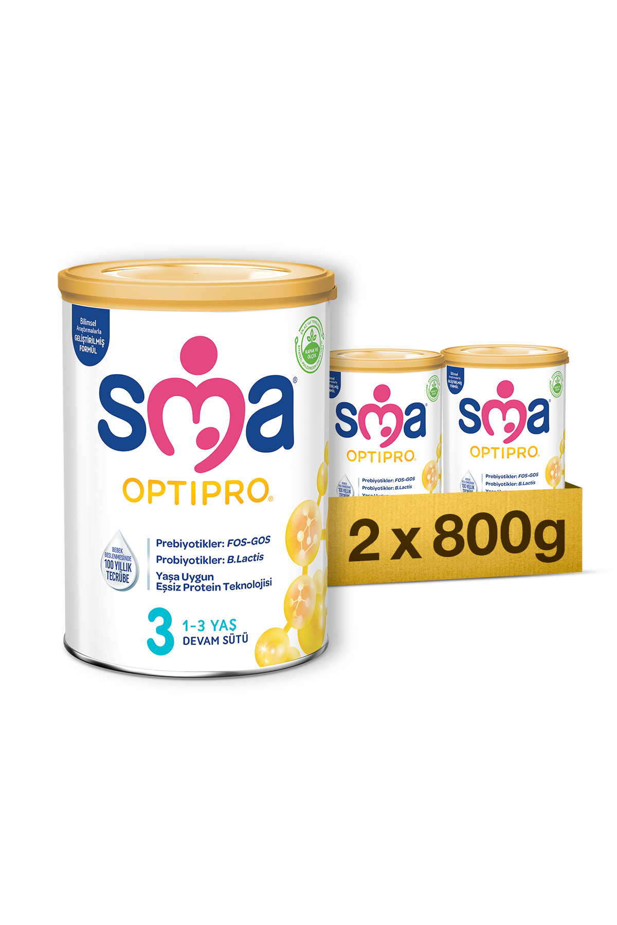 SMA 3 Optipro Probiyotik Devam Sütü 800 gr X 2 Adet