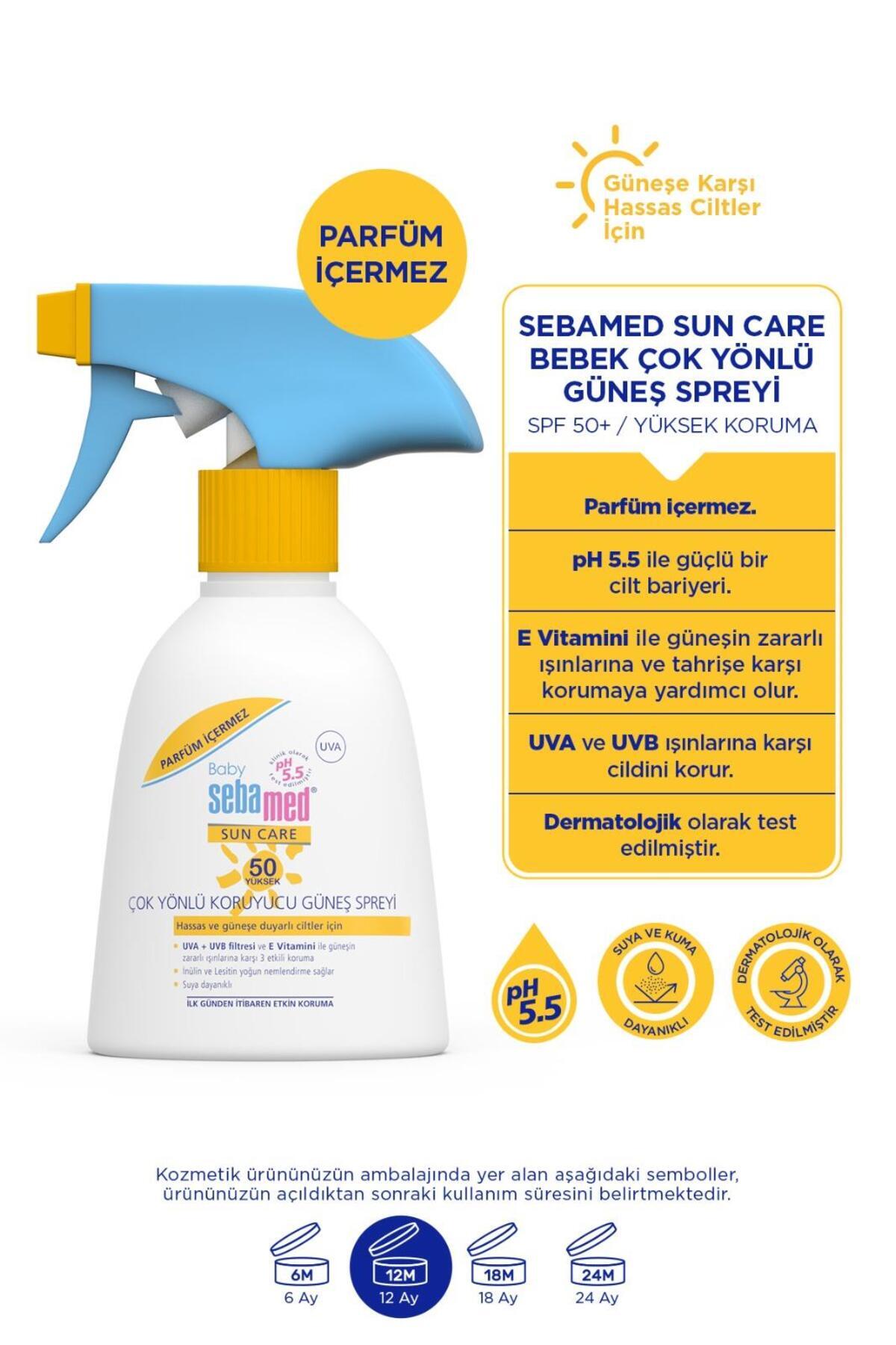 Sebamed Baby SPF 50+ UVA Korumalı UVB Filtreli Çok Yönlü Koruyucu Bebek Güneş Spreyi 200 ML (Parfümsüz) - Görsel 3