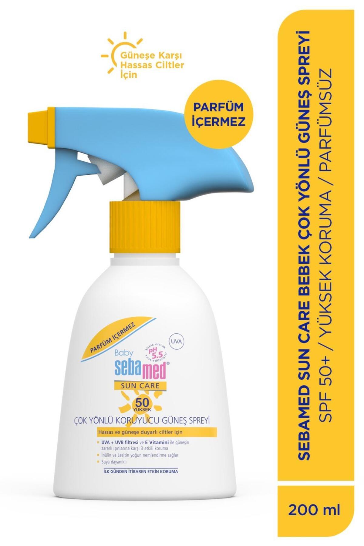 Sebamed Baby SPF 50+ UVA Korumalı UVB Filtreli Çok Yönlü Koruyucu Bebek Güneş Spreyi 200 ML (Parfümsüz)