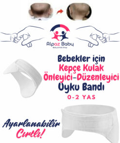 Genc Home Bebek Kepçe Kulak Bandı / Kepçe Kulak Önleyici-Düzenleyici Uyku Bandı (0- 2 Yaş Arası Uygun)