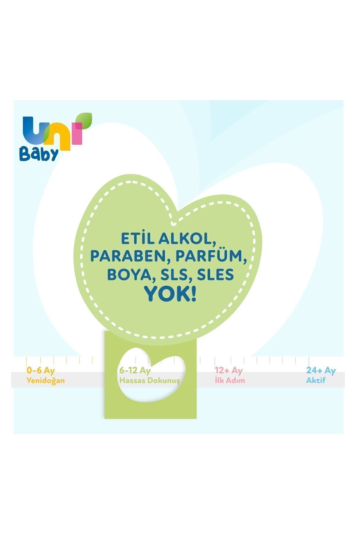 Uni Baby Hassas Dokunuş Islak Mendil 52 Li X 12 Adet - Görsel 3
