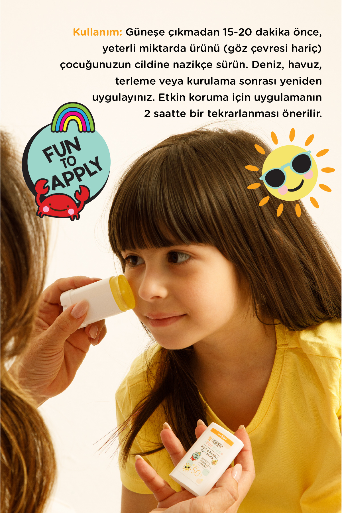 MammacomicaDough Purkids Yüksek Korumalı Bebek Çocuk Güneş Koruyucu Stick Organik Filtre Spf50 Uva Uvb Pa - Görsel 3