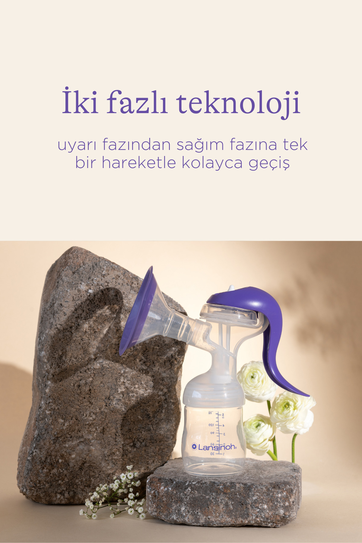 LANSINOH Manuel Göğüs Pompası, Biberon Emziği (1Ay+) & Aksesuarları - Görsel 3