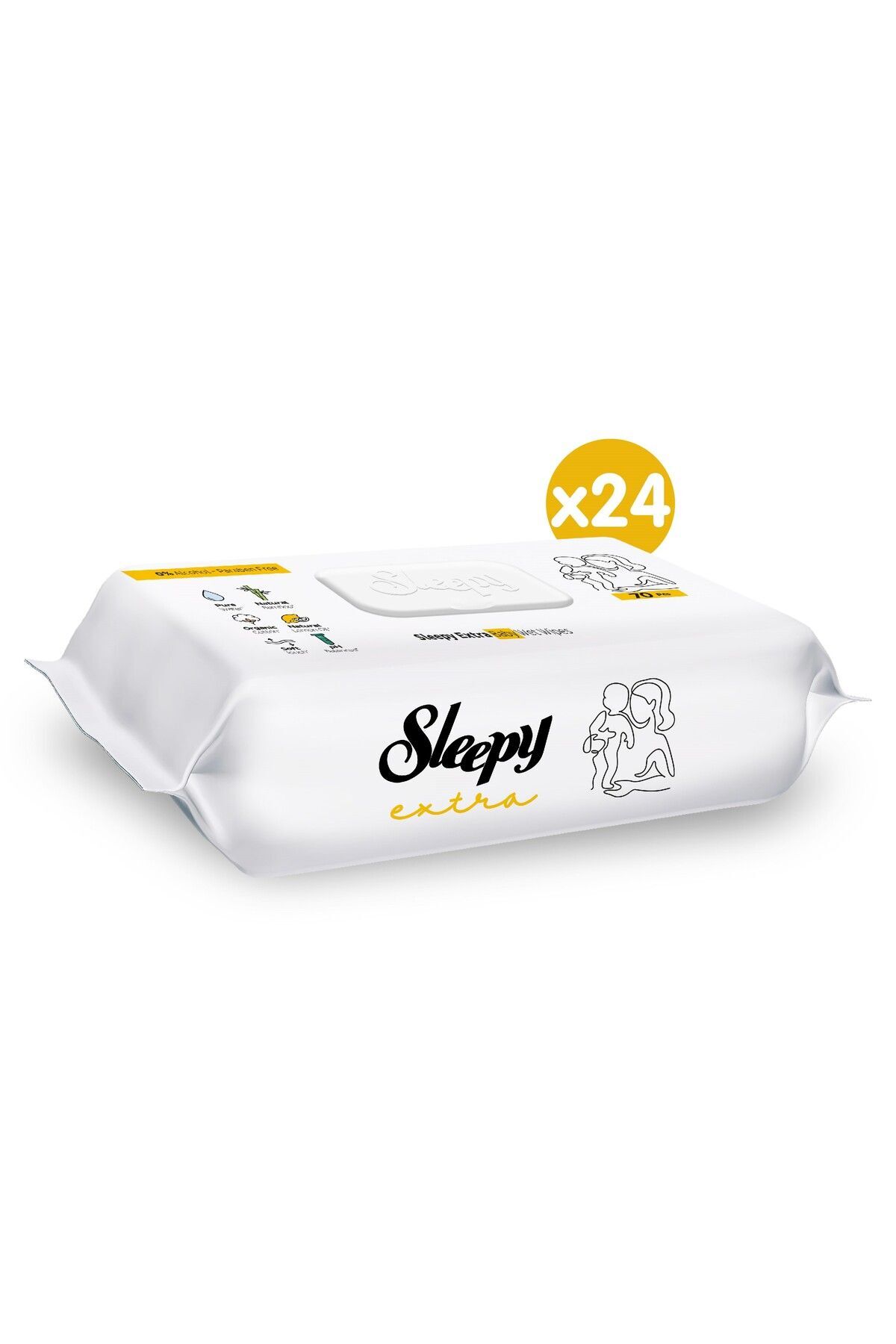 Sleepy Extra Islak Bebek Havlusu 24x70 (1680 Yaprak) - Görsel 2