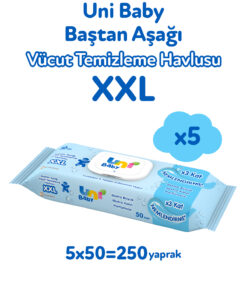 Uni Baby Vücut Temizleme Havlusu Xxl 5'li 250 Yaprak