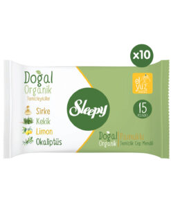Sleepy Doğal Organik Pamuklu Cep Mendili 150 Yaprak (10X15)