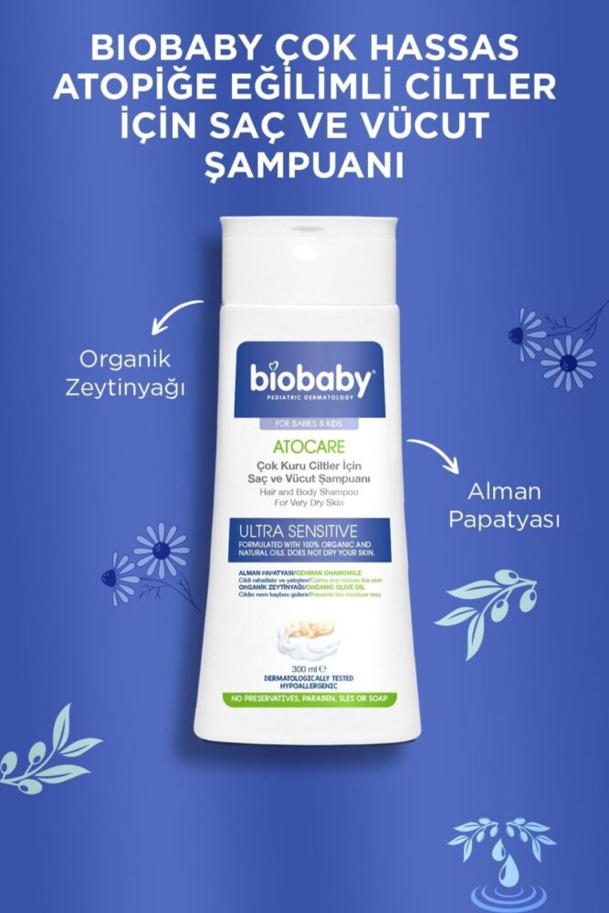Biobaby Kuru Ve Atopik Ciltler Için Şampuan 300 Ml + Krem 100 ml Çok Kuru Ciltler Avantajlı Paket - Görsel 2
