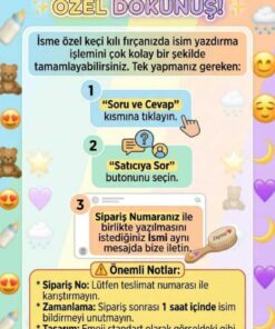 Alternative view of ComesBaby İsimli & Emojili Keçi Kılı Bebek Saç Fırçası(KESE VE HOŞGELDİN KARTI HEDİYE)