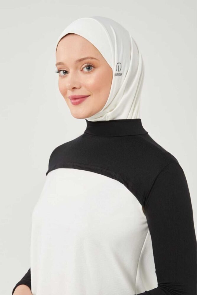 Melodi Scarf Kadın Tesettür Bolero Beyaz - Görsel 2
