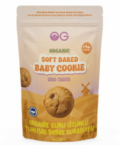 OG natural Organik Kuru Üzümlü Yumuşak Bebek Kurabiyesi 125 Gr
