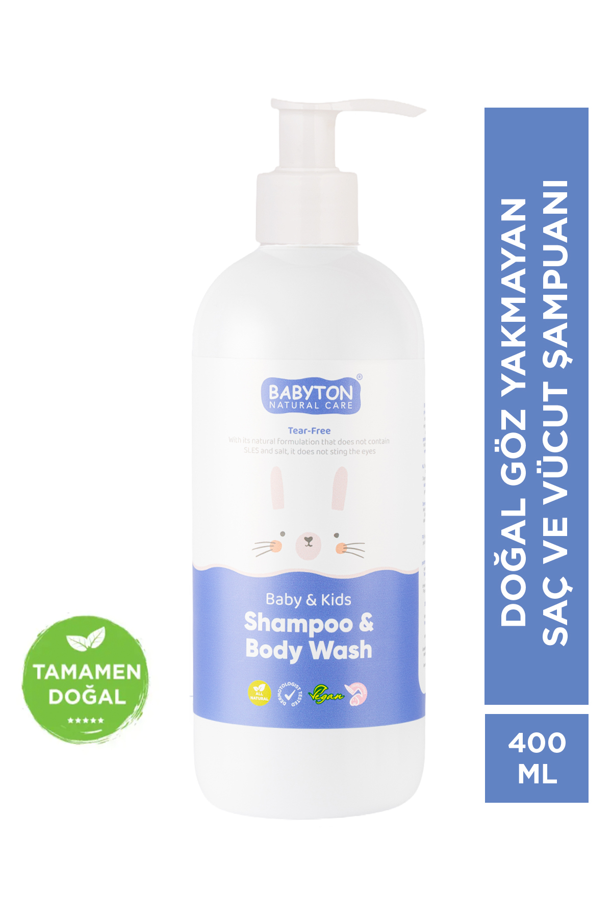 BABYTON Doğal Göz Yakmayan Saç ve Vücut Şampuanı 400 ml