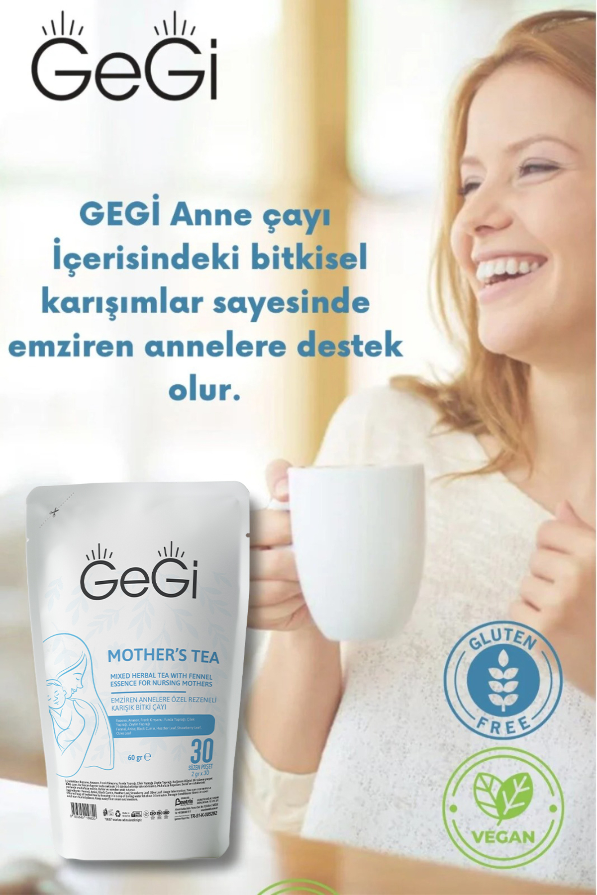 GEGİ Emziren Annelere Özel Destekleyen Karışık Bitki Çayı - Görsel 3