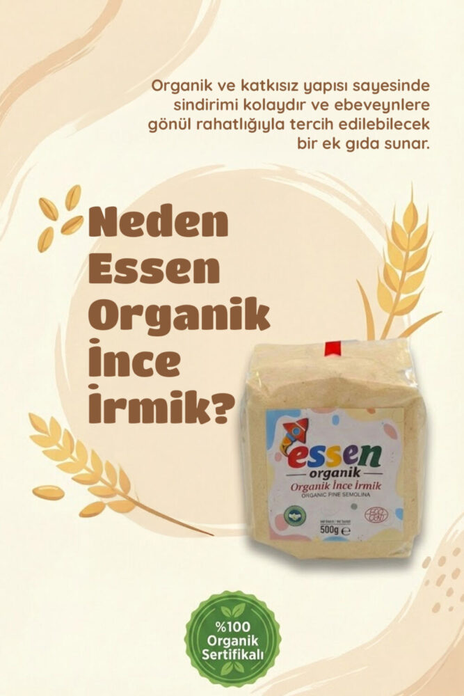 Essen Organik Organik Ince Irmik 500 gr - Görsel 2