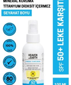 Heaven on Earth Spf 50 Vegan Mineral Güneş Kremi 0 Doğal Suya Dayanıklı Çok Yüksek Koruma