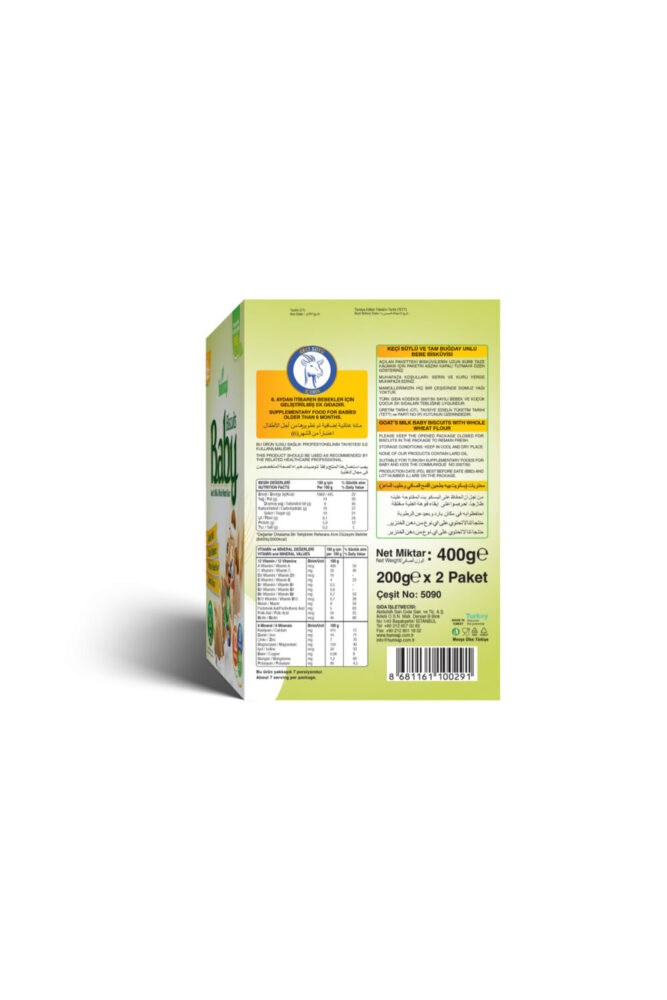 Hünnap Keçi Sütlü Ve Vitaminli Bebe Bisküvisi 400 gr - Görsel 2