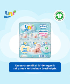 Uni Baby Bebek Temizleme Pamuğu 60 Lı X 6 Adet - Görsel 3