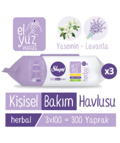 Sleepy Herbal Kişisel Bakım Havlusu 3x100 (300 Yaprak)