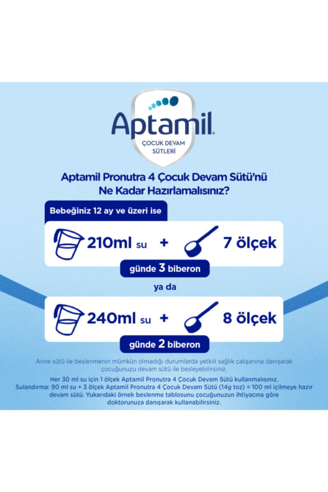 Aptamil 4 Prebiyotik Çocuk Devam Sütü 800 X 2 Adet 1600 Gr - Görsel 3