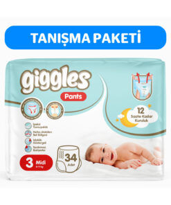 giggles Pants Külotlu Bebek Bezi 3 Numara Midi 34 Adet