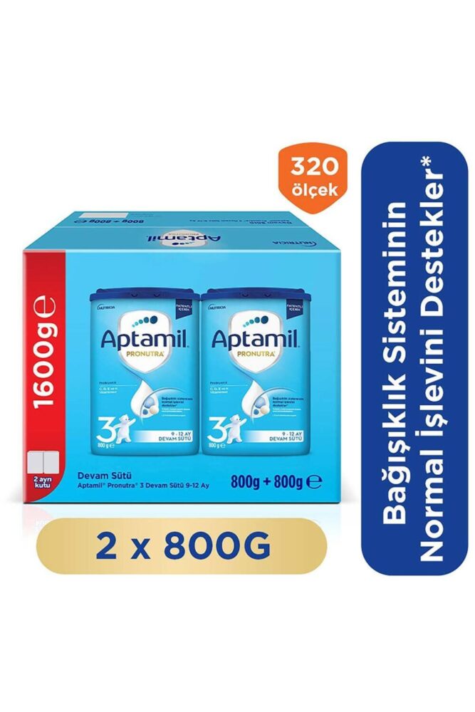 Aptamil 3 Prebiyotikli Devam Sütü 800 X 2 Adet 1600 Gr