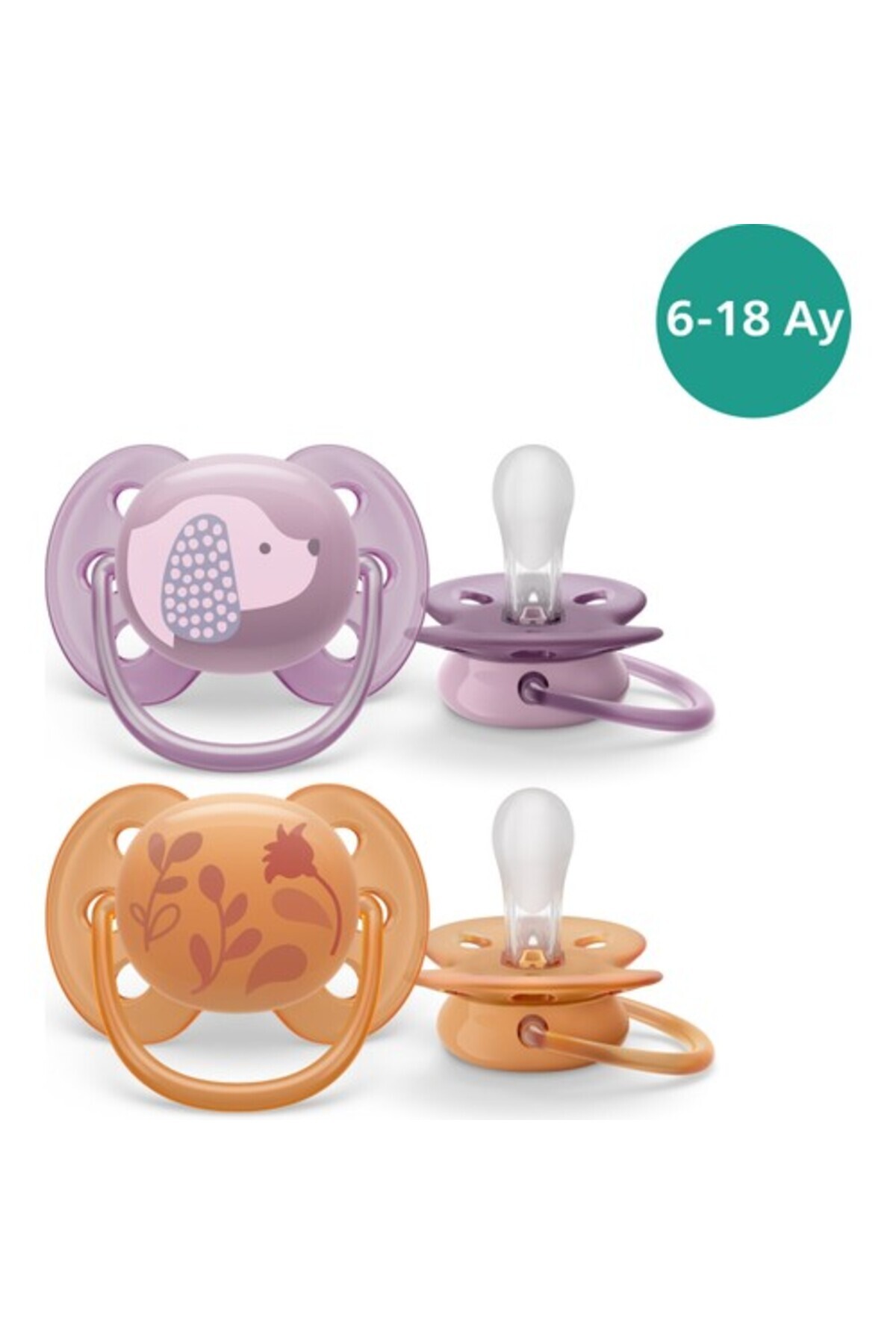 Philips Avent Ultra Soft Emzik 6-18 Ay, 2'li Kız, SCF091/18