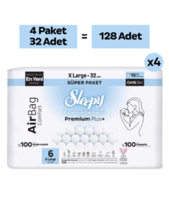 Alternative view of Sleepy Bio Natural Premium Plus Airbag Comfort Ultra Paket Bebek Bezi 6 Numara Xlarge 128 Adet