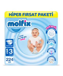 Molfix Kanal Teknolojisi Hiper Fırsat Paketi 3 Beden Midi 224 Adet