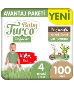 Baby Turco Doğadan Avantaj Paketi Pofuduk Külot Bez 4 Numara Maxi 100 Adet