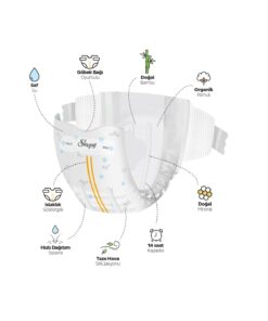 Sleepy Bio Natural Premium Plus Airbag Comfort Avantaj Paketi Bebek Bezi 2 Numara Mini 136 Adet - Görsel 3