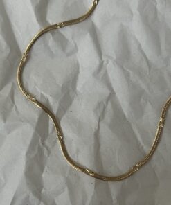 Alternative view of KİLİGİSTANBUL 60 CM İNCE İTALYAN&YILDIZ PLAKA GOLD RENK ÇELİK KOLYE