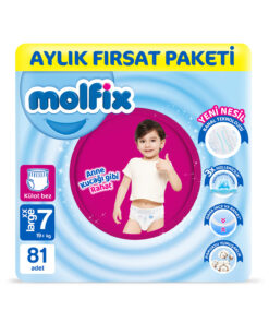 Molfix Pants Bebek Bezi 7 Beden XXL Aylık Fırsat Paketi 81 Adet