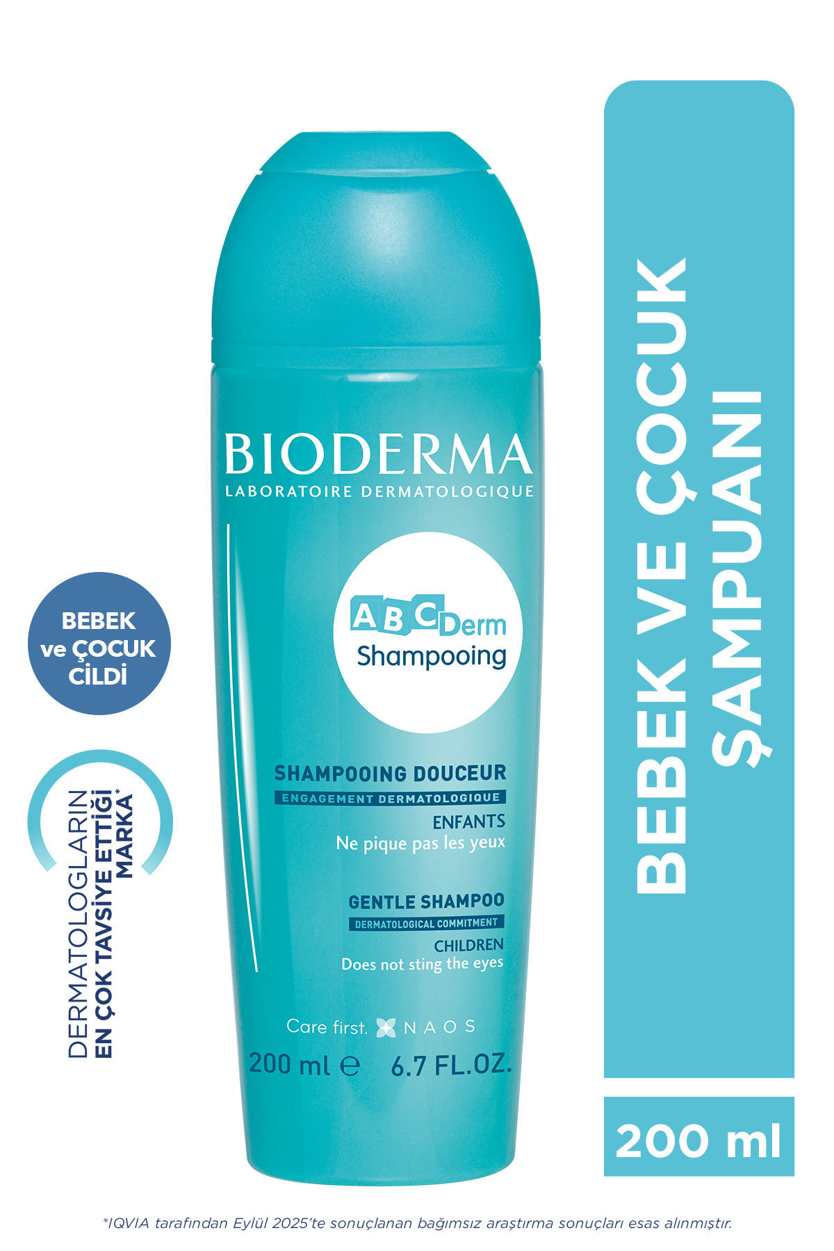 Bioderma ABCDerm Gentle Shampoo Tuzsuz ve Sülfatsız Göz Yakmayan Bebek & Çocuk Saç Şampuanı 200 ml