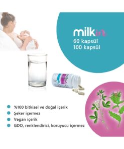 milkin 100 Bitkisel Kapsül - Anne Sütü Arttırıcı Gıda Takviyesi - Görsel 3