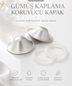 Mommiecare TR Gümüş Kaplama Göğüs Ucu Koruyucu Kapak
