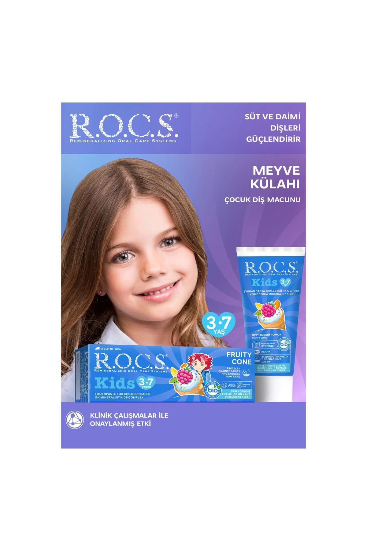 R.O.C.S. Rocs Kids 3-7 Yaş Meyve Külahı Diş Macunu 35 ml - Görsel 3